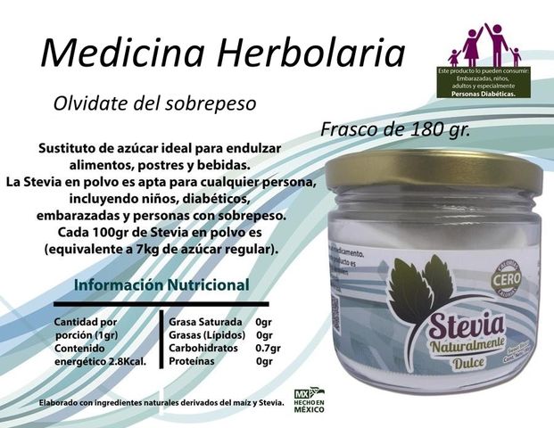 Stevia pulverizada